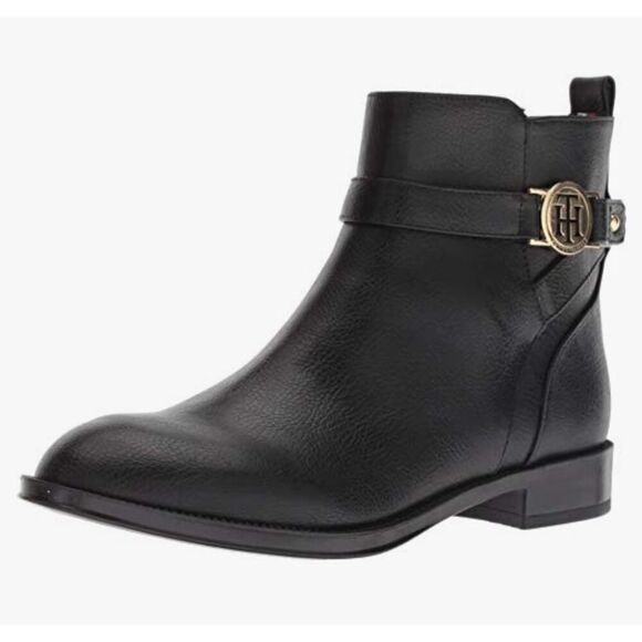 Tommy Hilfiger Women's TWRUMORE-R Ankle Boots Black Size 10M - Picture 1 of 13
